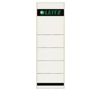 Leitz Etichette adesive per raccoglitori a leva in cartone con dorso da 80 mm, Formato corto e largo, 61,5 x 192 mm, Cartoncino, 16420085, Grigio, Confezione da 10