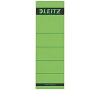 Leitz Etichette adesive per raccoglitori a leva in cartone con dorso da 80 mm, Formato corto e largo, 61,5 x 192 mm, Cartoncino, 16420055, Verde, Confezione da 10