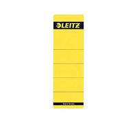 Leitz Etichette adesive per raccoglitori a leva in cartone con dorso da 80 mm, Formato corto e largo, 61,5 x 192 mm, Cartoncino, 16420015, Giallo, Confezione da 10
