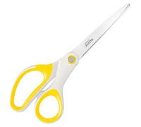 Leitz Forbici in Titanio Utilizzabili con Mano Destra e Sinistra (Ambidestre), 20.5 x 8 x 1.7 cm, Cancelleria per Ufficio, Impugnature Ergonomiche, Gamma WOW, Giallo
