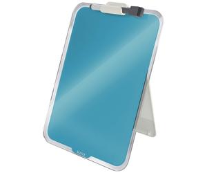 Leitz Glass Dry Wipe Personal Desktop Easel Whiteboard, Cosy Range, Calm Blue, 3