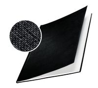 Copertine Impressbind - rigide - 21 mm - finitura lino - nero - Leitz - scatola 10 pezzi