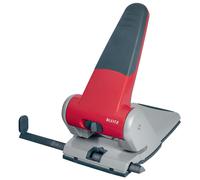 Leitz Heavy Duty Hole Punch, 65 Sheets, Guide Bar with Format Markings, Metal, 5