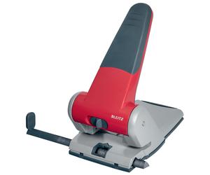 Leitz Heavy Duty Hole Punch, 65 Sheets, Guide Bar with Format Markings, Metal, 5