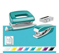 Leitz Kit mini cucitrice e mini perforatore, Capacit fino a 10 fogli, Punti inc