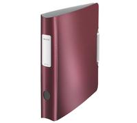 Leitz Lever Arch File, Garnet red, A4, Curved spine 6.5 cm width, Elastic fasten