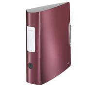 Leitz Lever Arch File, Garnet red, A4, Curved spine 8.2 cm width, Elastic fasten