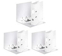 Leitz Lever Arch File, Pearl White, 80 mm Spine Width, Wow Range, 10050001, Desi