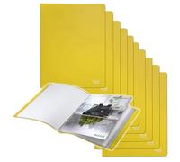 Leitz Libro Espositore con 20 Buste Trasparenti per Fogli A4 in PP Riciclato al 90% e Riciclabile al 100%, Gamma Recycle, 231 mm x 13 mm x 310 mm - Giallo