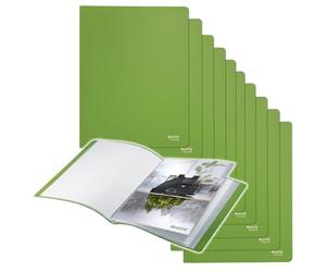 Leitz Libro Espositore con 40 Buste Trasparenti per Fogli A4 in PP Riciclato al 90% e Riciclabile al 100%, CO2 Neutra, Gamma Recycle, 231 mm x 13 mm x 310 mm - Giallo