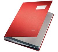 LEITZ Libro firma in PPL 20 scomparti - f.to 24 x 34 cm - Rosso - 57000125 - NUO