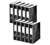 Leitz Lima ad arco a leva A4, nero, larghezza dorso 80 mm, gamma WOW, file e car
