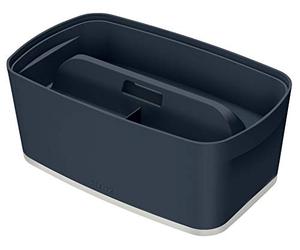 Leitz MyBox Contenitore con coperchio Small + Vassoio organizer con maniglia, Gamma Cosy, Grigio Velluto, 52634089