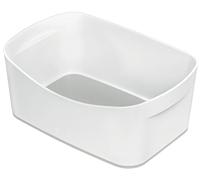 Leitz MyBox Contenitore Organizer Small, Finitura opaca, impermeabile, privo di BPA e sicuro per gli Alimenti, Bianco/Grigio, 52571001