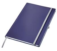 Leitz Notebook Style A4 a righe, copertina rigida, 160 pagine, 80 fogli, carta certificata FSC da 100 g/m², fascia elastica e segnalibro, per ufficio e casa-ufficio, Blu, 44751069