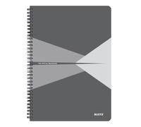 Leitz Office College 44961085 - Quaderno a righe, formato A4, con copertina in polipropilene, rilegatura a spirale, apertura a 360°, 180 pagine/90 fogli di carta certificata FSC (80 g/m²), per ufficio