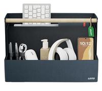 Leitz Organizer da Scrivania in Tessuto, pieghevole con manico | 4 scomparti, laptop 15", regge fino a 8 kg, materiali riciclati, hot desk, smart working, 38x19x26cm