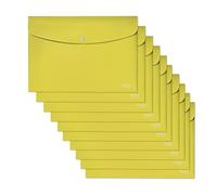 Leitz Organizer per Documenti in PP Riciclato all'80% e Riciclabile al 100%, Contiene fino a 60m Fogli A4, Chiusura con Bottone, Gamma Recycle, 235 mm x 7 mm x 313 mm - Giallo