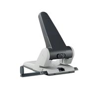 Leitz, Perforatore a 2 fori per casa e ufficio pratica e robusta con impugnatura antiscivolo, Fora fino a 65 fogli, Bucatrice da tavolo e scrivania con cassetto di raccolta inferiore, Nero, 51800095