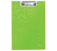 Leitz Portablocco con clip in metallo, Formato A4, Polyfoam leggero, Gamma WOW, Verde, 41990154