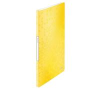 Leitz Portalistino, Formato A4, 20 tasche trasparenti, Capacità 40 fogli, Giallo, Gamma WOW, 46310016