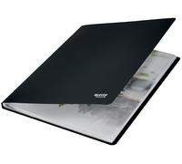 Leitz Portalistino, Formato A4, 40 Tasche Fisse in Plastica, Capacità 80 Fogli, 100% Riciclabile, Ecologico, Gamma Recycle, Nero, 46770095