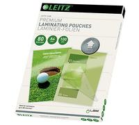 Leitz Pouch per la Plastificazione a caldo con Tecnologia UDT (Unique Direction Technology), Formato A4 , Spessore 2x80 micron, 100 pezzi, 74780000