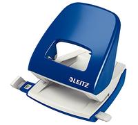 Leitz Pratica Perforatrice da Ufficio, Capacità fino a 30 Fogli, Blu, Metallo, Guida di Arresto con Barra di Selezione del Formato, Gamma NeXXt, 50080035