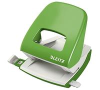 Leitz Pratica Perforatrice da Ufficio, Capacità fino a 30 Fogli, Verde (Chiaro), Metallo, Guida di Arresto con Barra di Selezione del Formato, Gamma NeXXt, 50080050
