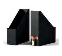 Leitz Puro, Set di 2 Resistenti Portariviste A4, Compatibili con mobili a cubo e Ripiani Portaoggetti, Capacità 900 Fogli (80 g/m²), Organizer per Ufficio e Casa, 10 x 26 x 31 cm, Antracite