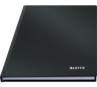 Leitz Quaderno A5 A Quadretti, 160 Pagine, 80 Fogli di Carta Certificata FSC da 80 g/m², Copertina Rigida Robusta e Antigraffio, per Ufficio, Scuola o come Diario, Serie Solid, Nero, 46660095