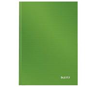 Leitz Quaderno A5 A Quadretti, 160 Pagine, 80 Fogli di Carta Certificata FSC da 80 g/m², Copertina Rigida Robusta e Antigraffio, per Ufficio, Scuola o come Diario, Serie Solid, Verde Chiaro, 46660050