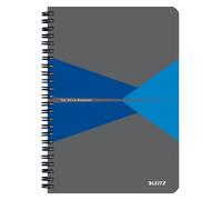 Leitz Office Quaderno quadretti A5, copertina in cartone, rilegatura a spirale, apertura a 360 gradi, 180 pagine/90 fogli,carta certificata FSC (80 g/m²),per ufficio e scuola, Blu, 44581035
