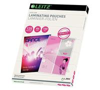 Leitz 33808 Laminating Pouches Made of 125 Micron Thick Material (Transparent, G