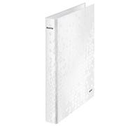 Leitz Raccoglitore a 2 anelli, Capacità fino a 230 fogli, Gamma WOW, Dorso 40 mm, 42410001 - Formato A4, Bianco