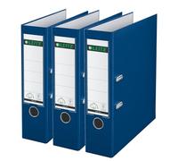 Leitz raccoglitore a leva, plastica, A4 - Confezione da 3 8 cm Blue