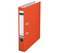 Leitz Raccoglitore con meccanismo a leva 180°, Formato commerciale, Plastica, Dorso 52 mm, Rosso chiaro, 10155020