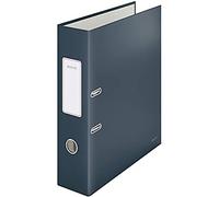 Leitz Raccoglitore con meccanismo a leva, Capacità 600 fogli, Formato A4, Dorso da 82 mm, Gamma Cosy, Grigio Velluto, 10610089