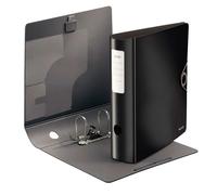 Leitz Raccoglitore a leva Active Solid A4 - Meccanismo 180°, Dorso 82 mm, Chiusura elastico, Nero