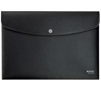 Leitz Recycled Document Wallet, A4, Black, Pack of 10