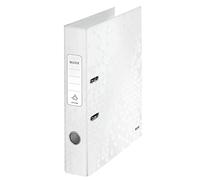 Leitz Registratore con meccanismo a leva 180° WOW A4 50mm, pearl Bianco