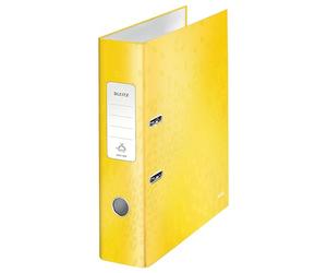 Leitz Registratore con meccanismo a leva 180° WOW A4 80mm, Giallo