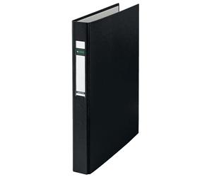LEITZ Ringbuch Standard, DIN A4 Überbreite, schwarz,2 D-Ring