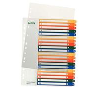 Leitz Rubrica con Tasti 1-20, Stampabile Al Pc, Formato A4, Polipropilene Robusto, Formato Extra Largo, Bianco/Multicolore, 12960000