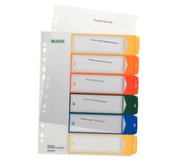Leitz Rubrica con Tasti 1-6, Stampabile Al Pc, Formato A4, Polipropilene Robusto