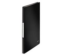 Leitz Solid 45651095 - Portadocumenti, formato A4, con 40 buste trasparenti per 80 fogli, in polipropilene, colore: Nero