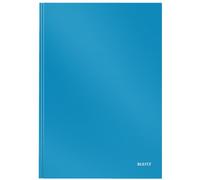 Leitz Quaderno A4 Quadretti, 160 Pagine, 80 Fogli di Carta Certificata FSC da 80 g/m², Copertina Rigida Robusta e Antigraffio, Per Ufficio, Scuola o come Diario, Serie Solid, Azzurro, 46640030