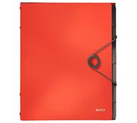 Leitz Solid, cartellina portadocumenti PP A4 6 Scomparti rosso chiaro