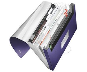 LEITZ STYLE Archivio a soffietto a 6 scomparti e tasca frontale - Blu titanio - 39570069