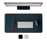 Leitz Tappetino mouse da Scrivania Grande in Pelle - Protezione in Pelle Riciclata, Antiscivolo e Impermeabile, Adatto a Ufficio e Casa, Ecologico, 70 x 36 cm, Grigio Chiaro